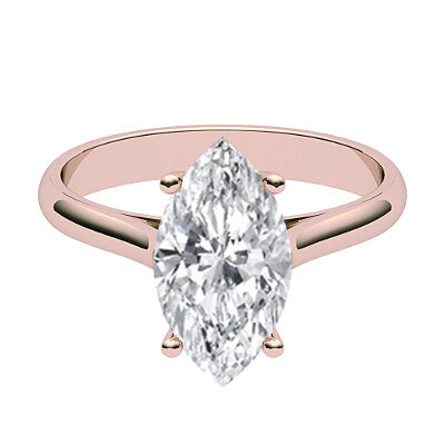 Vittoria Marquise Solitaire Classic band 4 Prongs