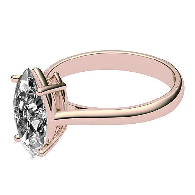 Vittoria Marquise Solitaire Classic band 4 Prongs