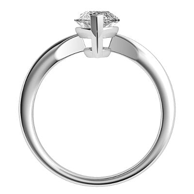 Simple Flat Marquise Solitaire Classic band 2 Prongs