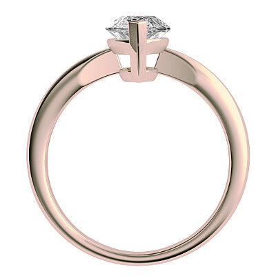 Simple Flat Marquise Solitaire Classic band 2 Prongs