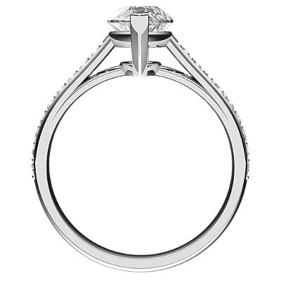 Trionfo Marquise Solitaire Half diamond band 2 Prongs