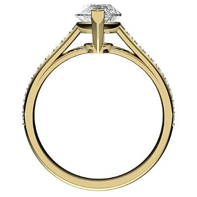 Trionfo Marquise Solitaire Half diamond band 2 Prongs