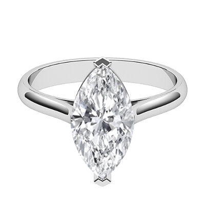 Vittoria Marquise Solitaire Classic band 2 Prongs