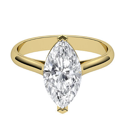 Vittoria Marquise Solitaire Classic band 2 Prongs