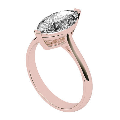 Vittoria Marquise Solitaire Classic band 2 Prongs