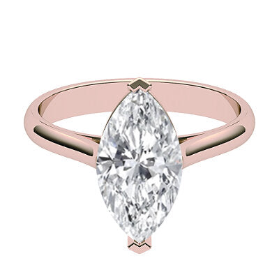 Vittoria Marquise Solitaire Classic band 2 Prongs