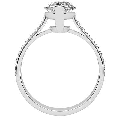 Vittoria Marquise Solitaire Half diamond band 2 Prongs