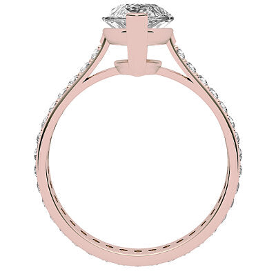 Vittoria Marquise Solitaire Full diamond band 2 Prongs