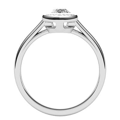 Trionfo Marquise Solitaire halo Classic band