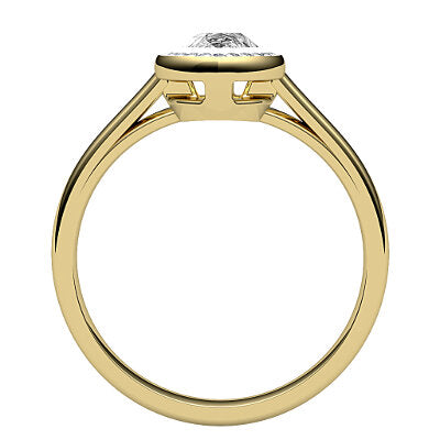 Trionfo Marquise Solitaire halo Classic band