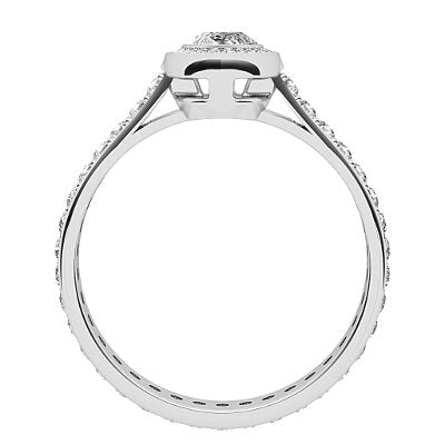 Vittoria Marquise Solitaire halo Full diamond band
