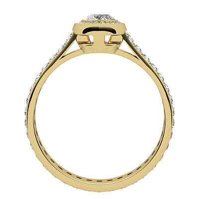Vittoria Marquise Solitaire halo Full diamond band