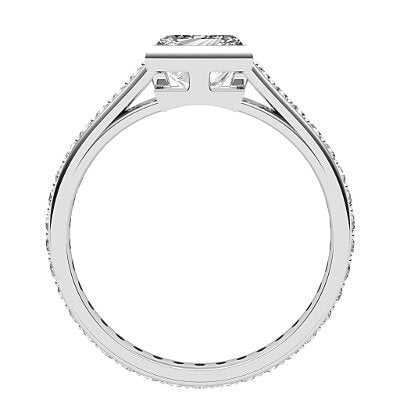 Trionfo Princess Solitaire Full diamond band