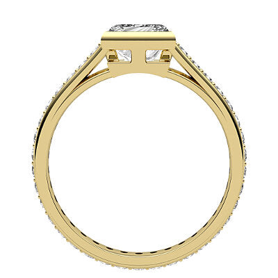 Trionfo Princess Solitaire Full diamond band