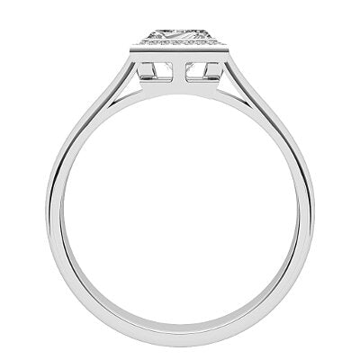 Vittoria Princess Solitaire halo Classic band