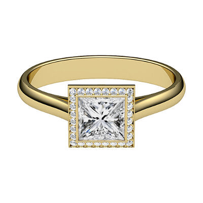 Vittoria Princess Solitaire halo Classic band