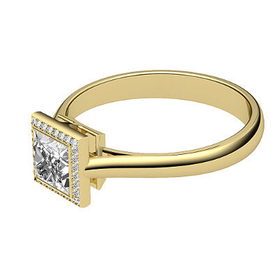 Vittoria Princess Solitaire halo Classic band