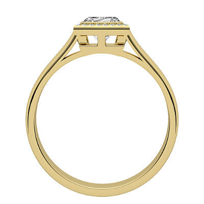 Vittoria Princess Solitaire halo Classic band