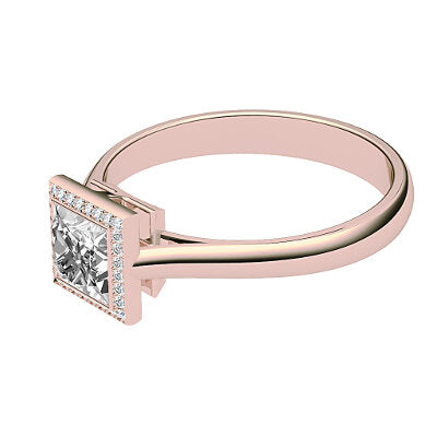 Vittoria Princess Solitaire halo Classic band