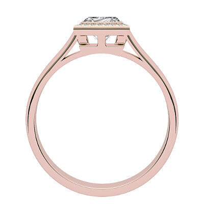 Vittoria Princess Solitaire halo Classic band
