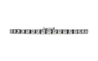 Diamond bracelet on a white background