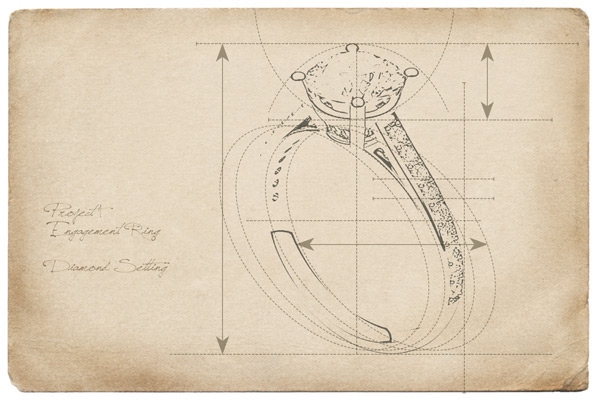 sheet of a diamond ring project design